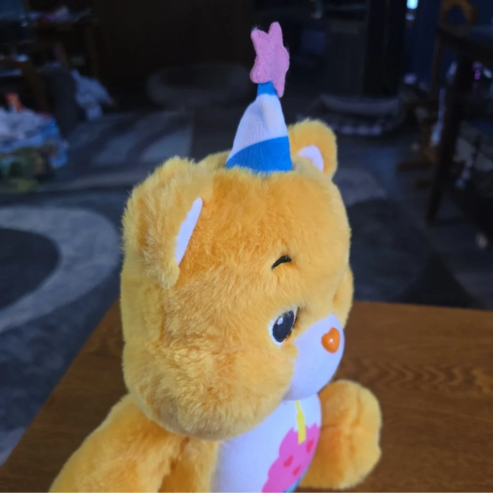 Care Bears Birthday Bear Plush (Glitter Belly) With Working Lights‎ & Sounds